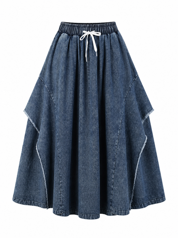 Free Spirit Frayed Denim Skirt
