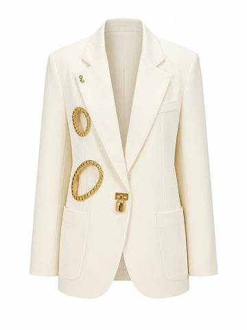Daring Gold Metal Blazer