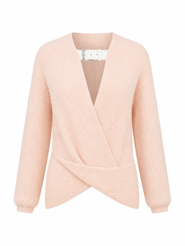 Grounded Buckle Twisted Sweater