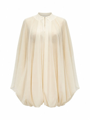 Ethereal Sheer Cape Mini Dress