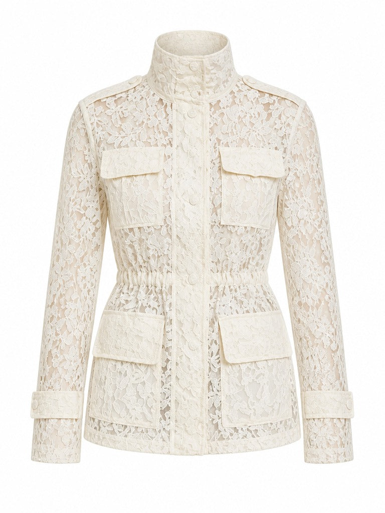 Elegant Floral Lace Jacket