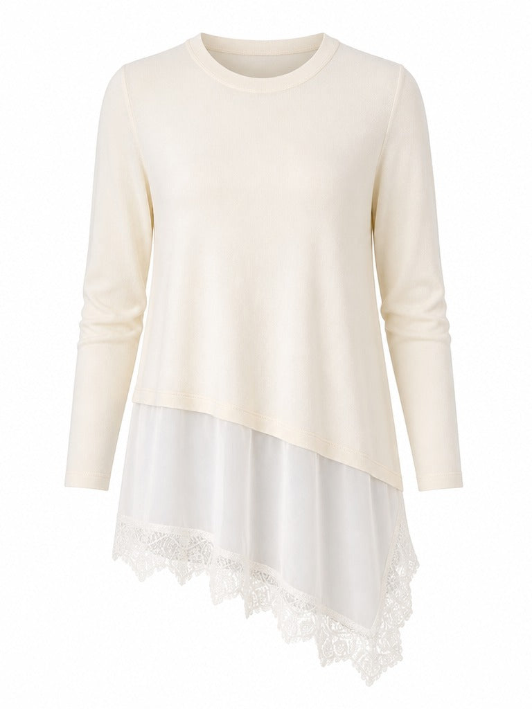 Worthy Lace Irregular T-shirt