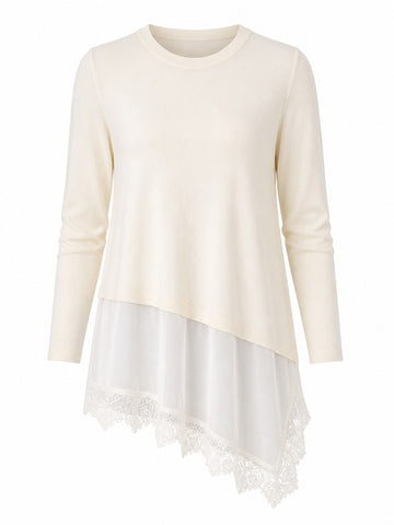 Worthy Lace Irregular T-shirt