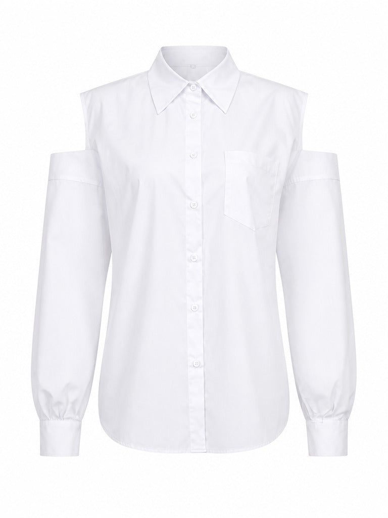 Audacious Hollow Out Long Sleeve Blouse