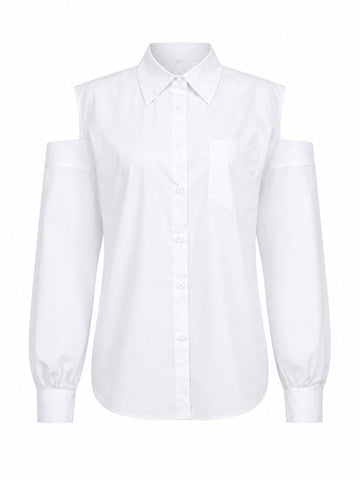 Audacious Hollow Out Long Sleeve Blouse