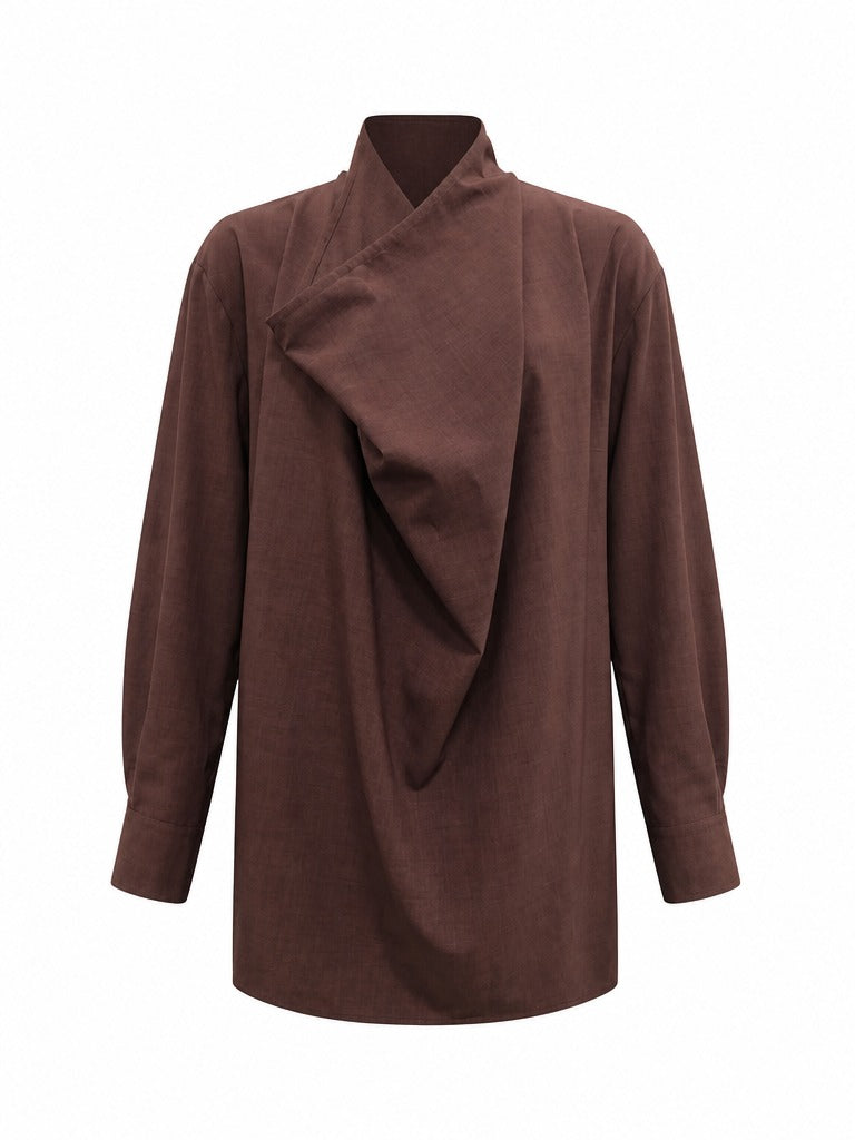 Grounded Draped Loose Blouse
