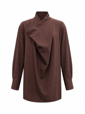 Grounded Draped Loose Blouse