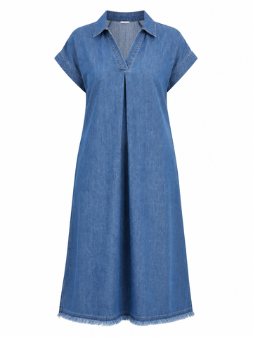 Adventurous Stone Washed Denim Midi Dress