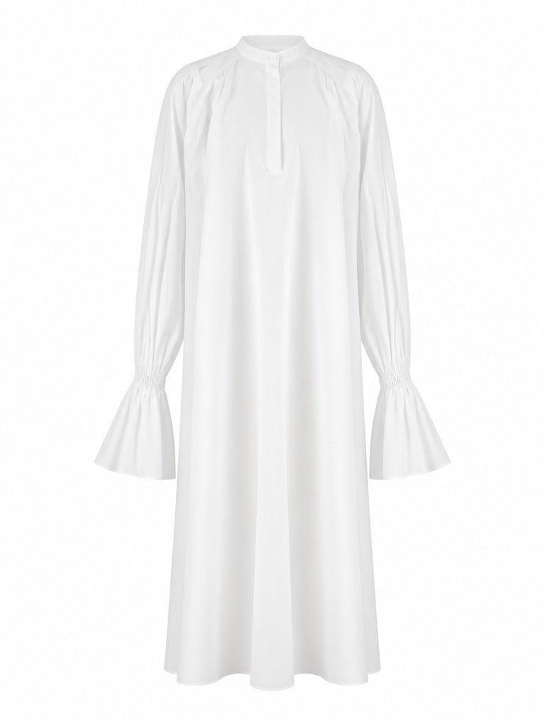 Sovereign White Pleated Maxi Dress