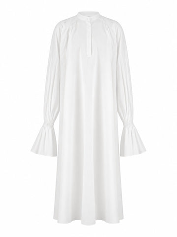 Sovereign White Pleated Maxi Dress