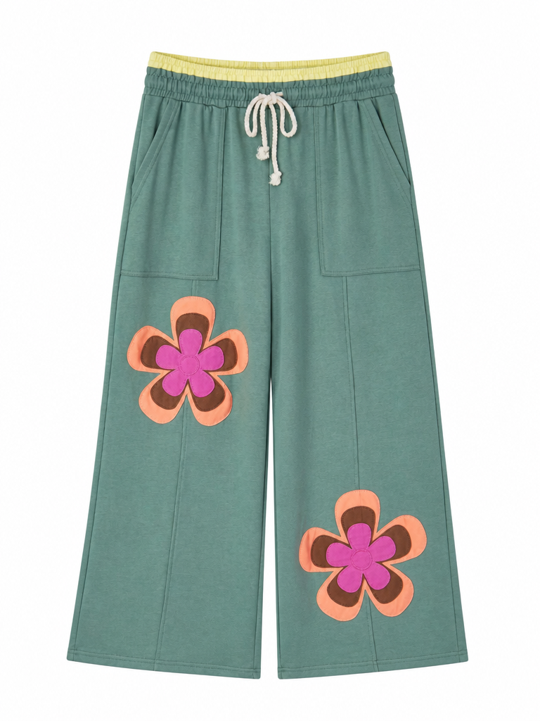 Spirited Applique Patchwork Pants