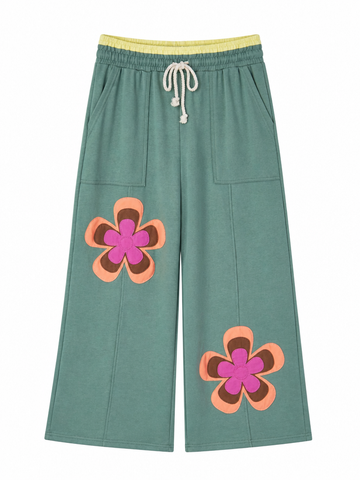 Spirited Applique Patchwork Pants