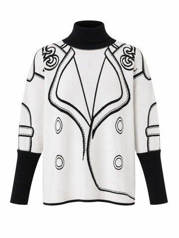 Audacious Printed Knitted Pullover