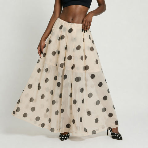 Limitless Polka Dot Organza Maxi Skirt