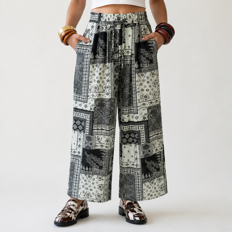 Free Spirit Printed Wide Leg Pants