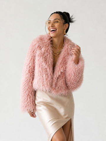 Radiant Pink Faux Fur Jacket