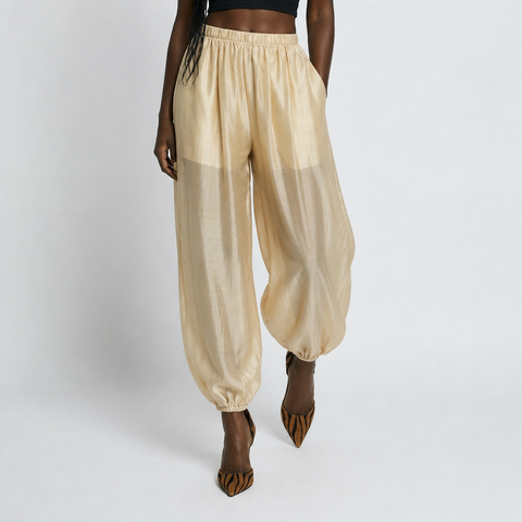 Radiant Loose Silk Trousers