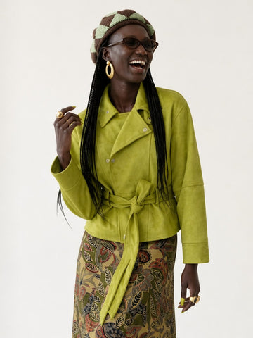 Audacious Belted Crop Jacket