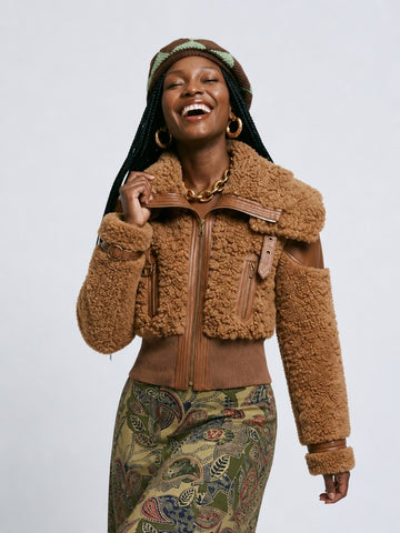 Confident Faux Fur Cropped Jacket