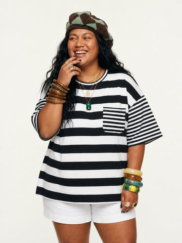 Free Spirit Striped Loose T-shirt
