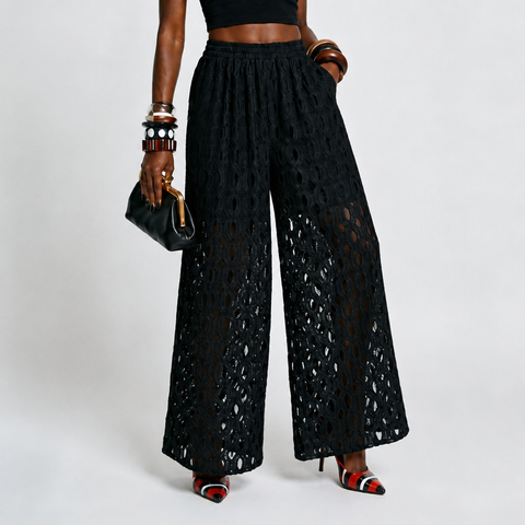Audacious Hollow Out Wide Leg Pants