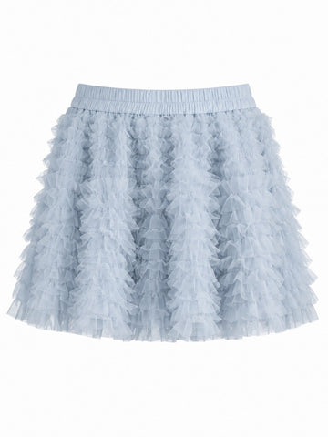 Free Spirit Ruffled Mesh Mini Skirt