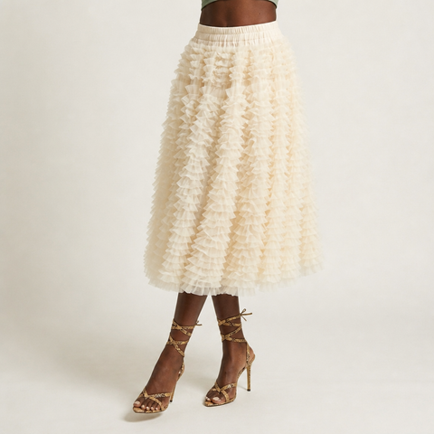 Limitless Tiered Chiffon Maxi Skirt