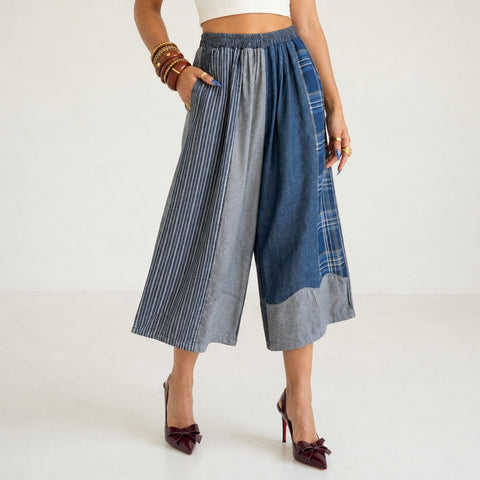 Maverick Patchwork Wide Leg Jeans