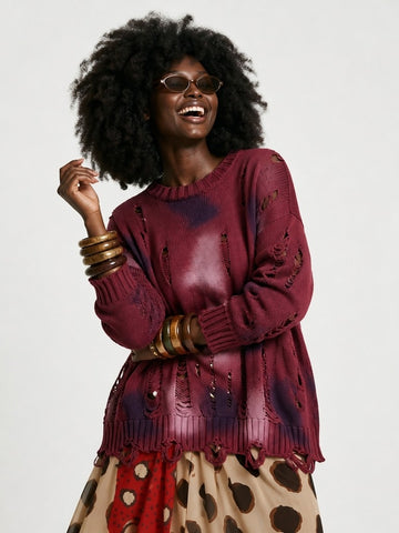 Untamed Ripped Knit Pullover