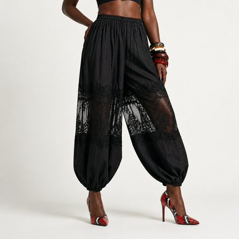 Audacious Pleated Lace Bloomers