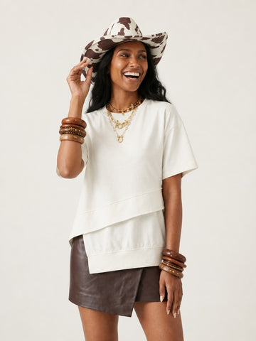 Liberated Asymmetrical Cotton T-shirt