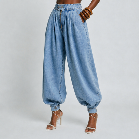 Boundless Pleated Denim Pants