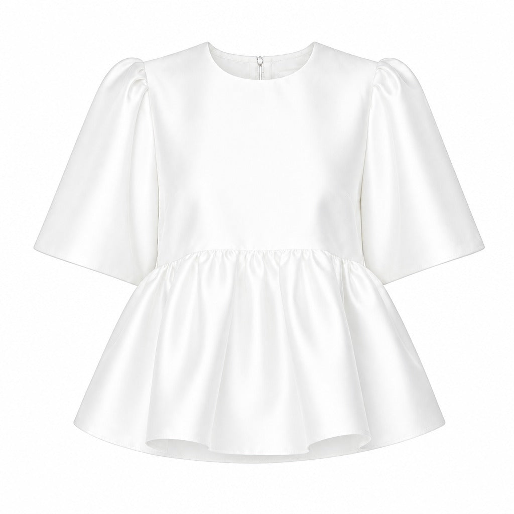 Elegant Ruffled Peplum Blouse