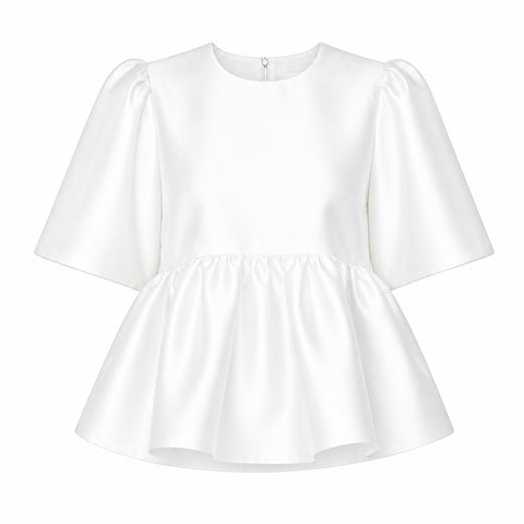 Elegant Ruffled Peplum Blouse