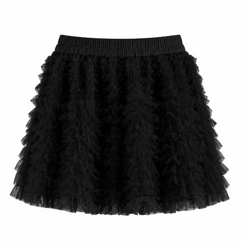 Free Spirit Ruffled Mesh Mini Skirt