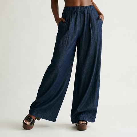 Boundless Wide-Leg Denim Jeans