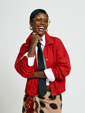 Grounded Cropped Drawstring Jacket