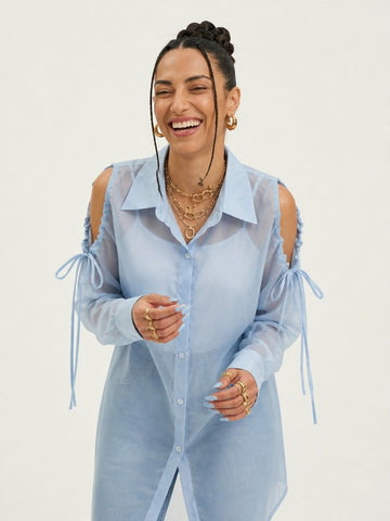 Free Spirit Sheer Oversized Shirt