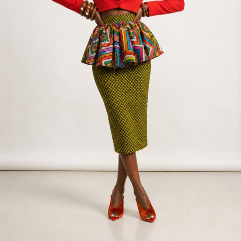 Divine Ankara Tulle A-Line Skirt