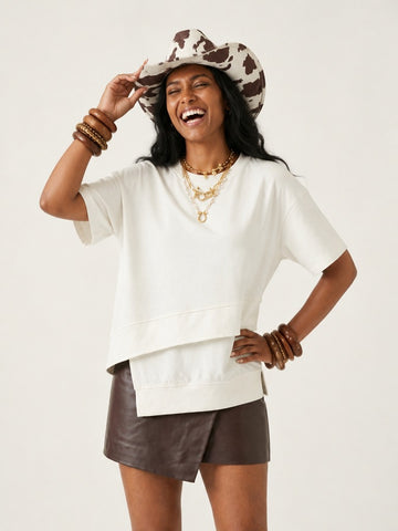 Liberated Asymmetrical Cotton T-shirt