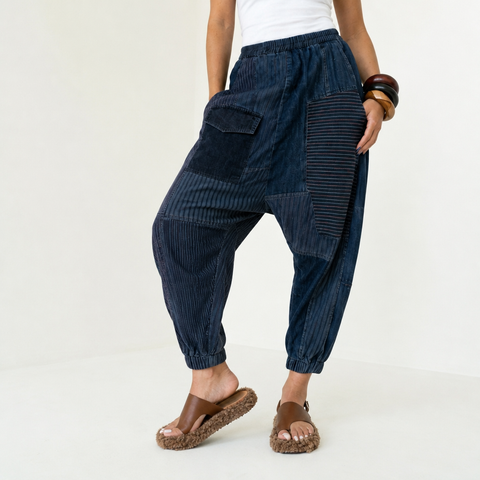 Free Spirit Denim Patchwork Harem Jeans