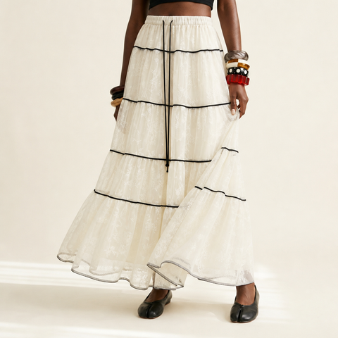 Free Spirit Tiered Mesh Skirt