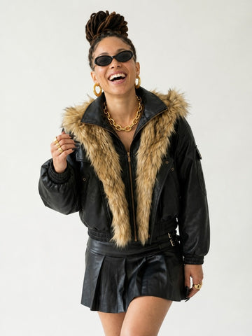 Fierce Faux Leather Fur Jacket
