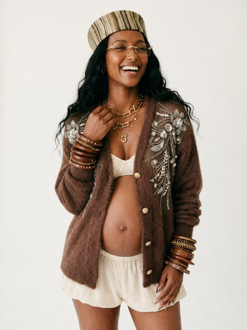 Ethereal Sequin Embroidered Cardigan