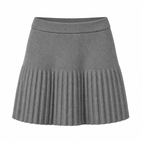 Magnetic Knitted Pleated Mini Skirt