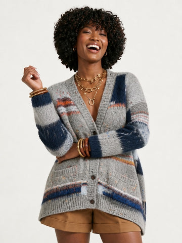Wanderlust Patchwork Knit Cardigan