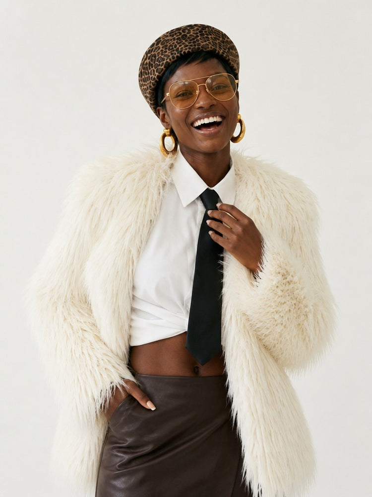 Fierce Shaggy Faux Fur Coat