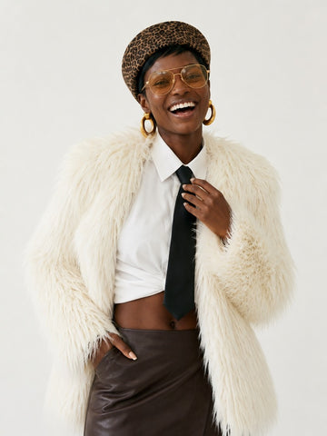 Fierce Shaggy Faux Fur Coat