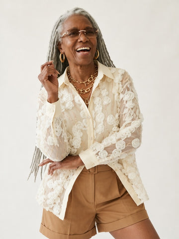 Ethereal Floral Embroidered Blouse