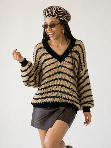 Vibrant Striped Knit Pullover
